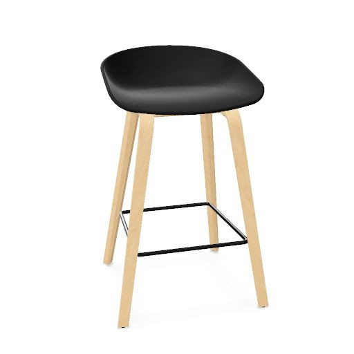 AAS 32 Stool polypropylene, wood base
