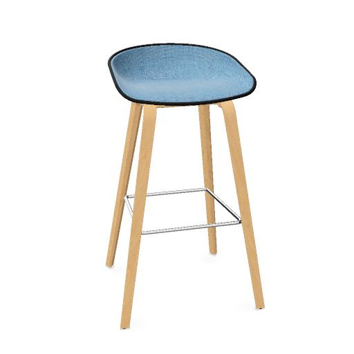 AAS 32 Stool polypropylene, wood base
