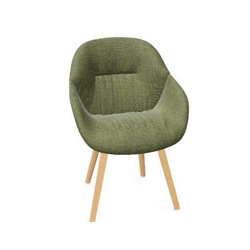 AAC 123 Chair full upholstery, wood base