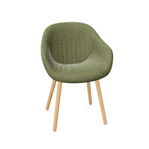 AAC 213 Chair full upholstery, wood base