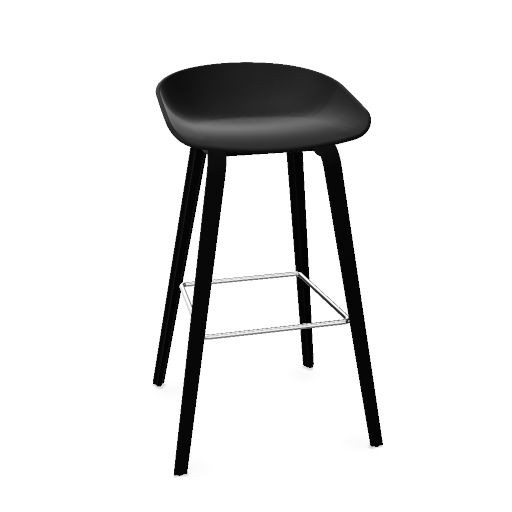 AAS 32 Stool polypropylene, wood base