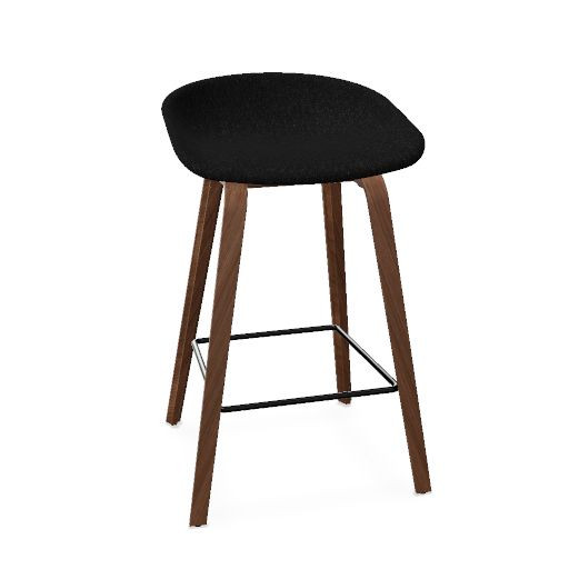 AAS 33 Stool full upholstery, wood base