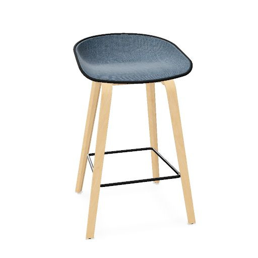 AAS 32 Stool polypropylene, wood base