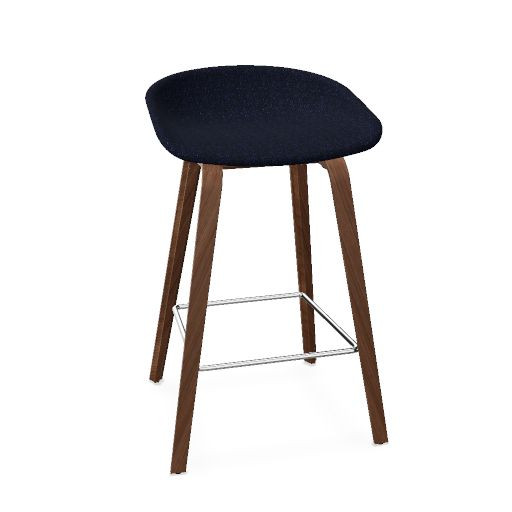 AAS 33 Stool full upholstery, wood base