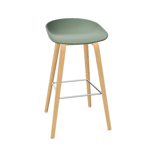 AAS 32 Stool polypropylene, wood base