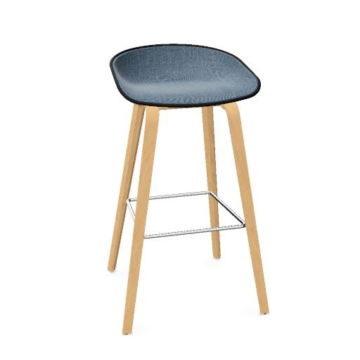 AAS 32 Stool polypropylene, wood base